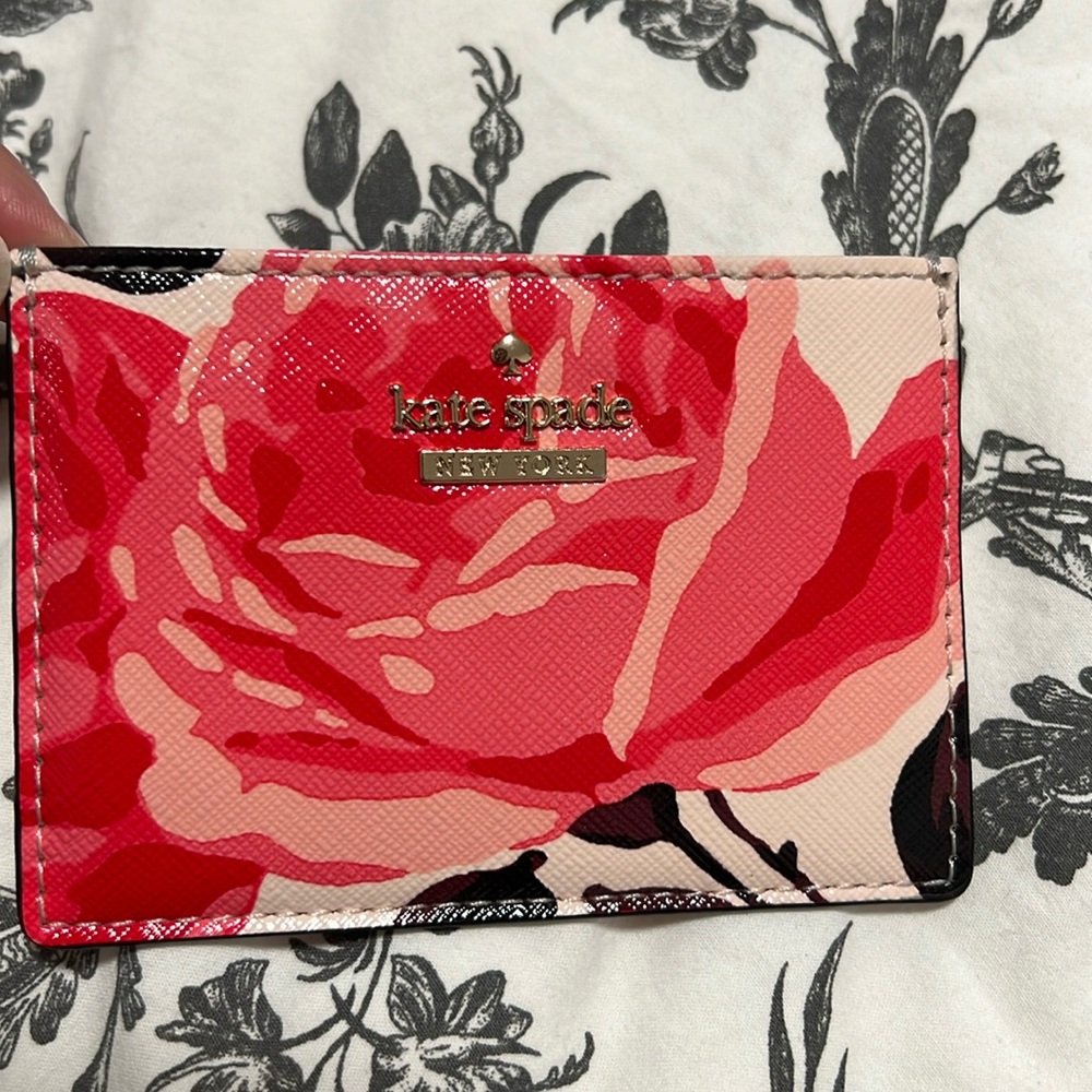 Kate spade rose/flower card holder